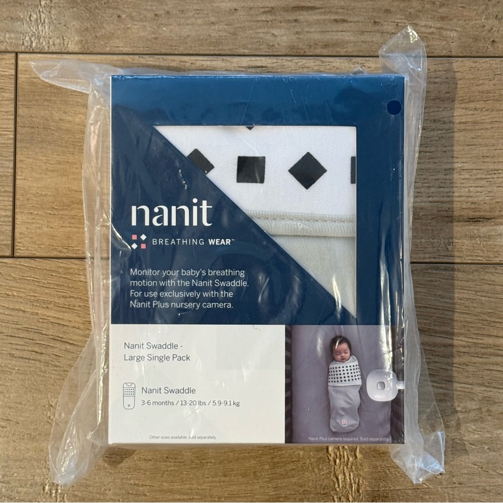 NWT Nanit Breathing Wear Swaddle large 3-6 mo.